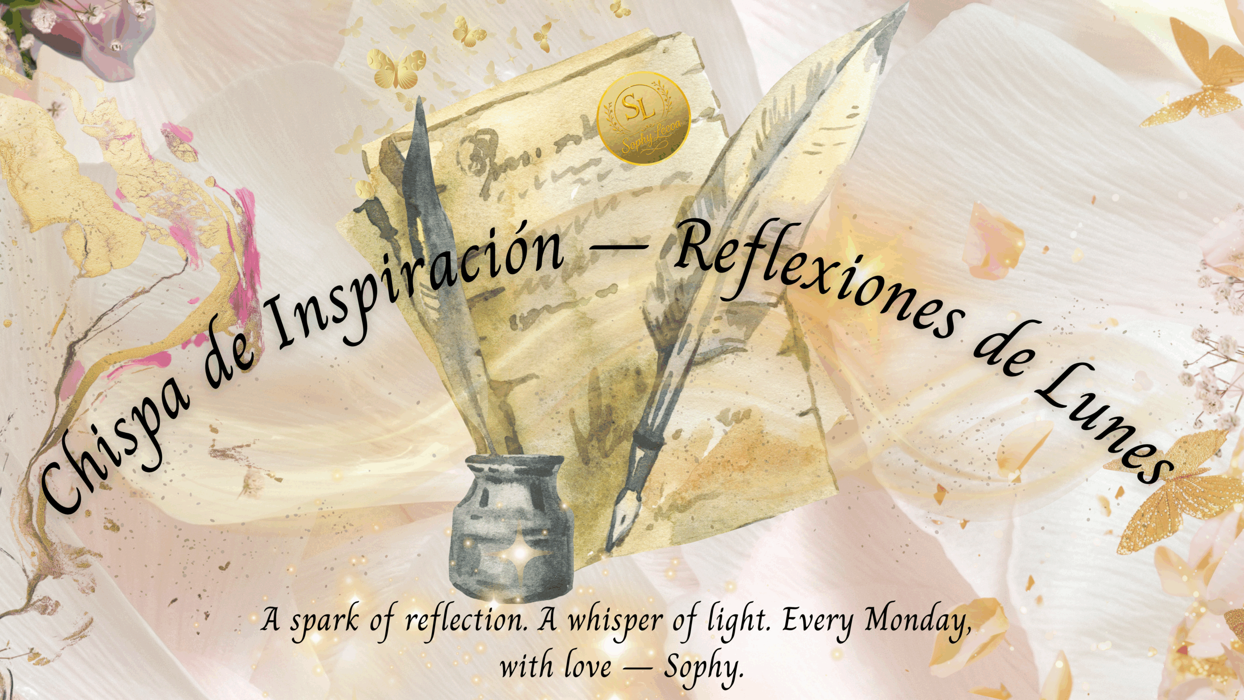 Chispa de Inspiración – Reflexiones de Lunes, serie de inspiración creada por la autora Sophy Le’coa, una invitación a la paz interior, el amor divino y la reflexión del alma cada lunes.