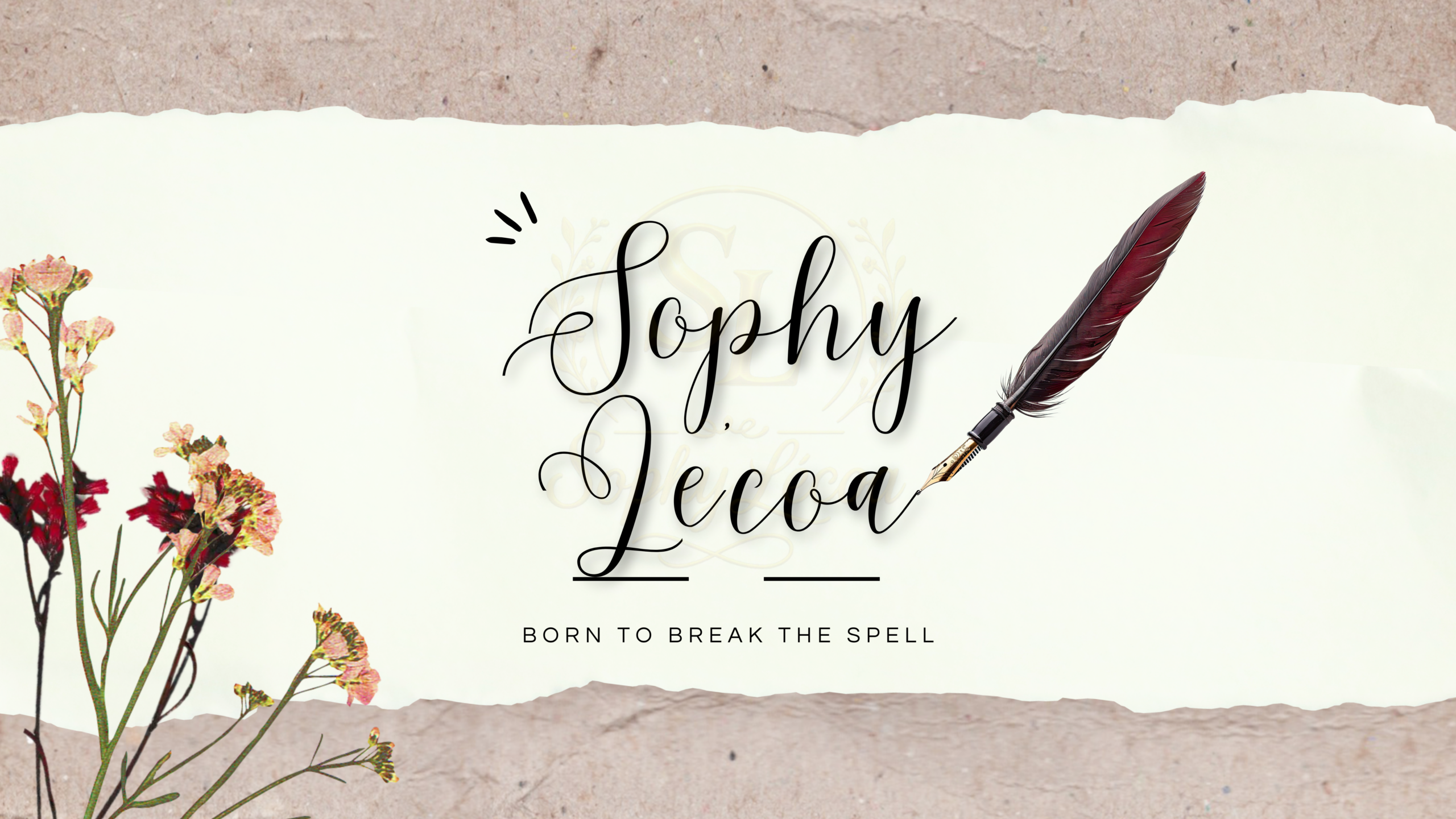 Golden wax seal logo of Sophy Le’coa — author and founder of Whisperlight Publishing.