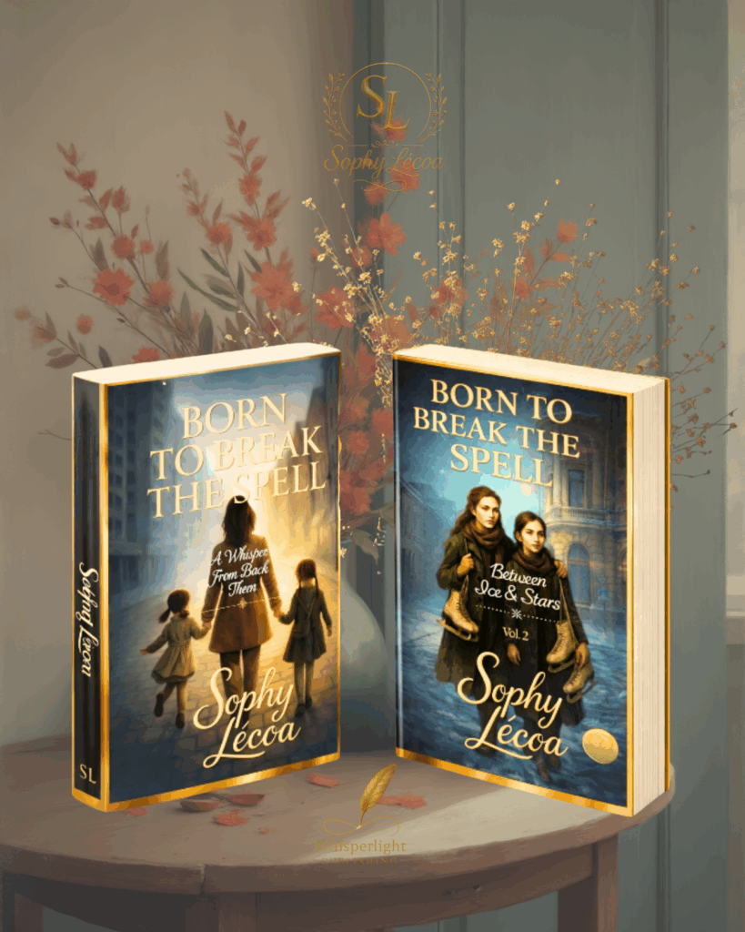 Born to Break the Spell books by Sophy Le’coa, Volume 1 and Volume 2 displayed together.