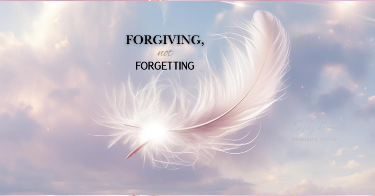 Forgiving not forgetting – soft white feather symbolizing healing, clarity, and emotional boundaries