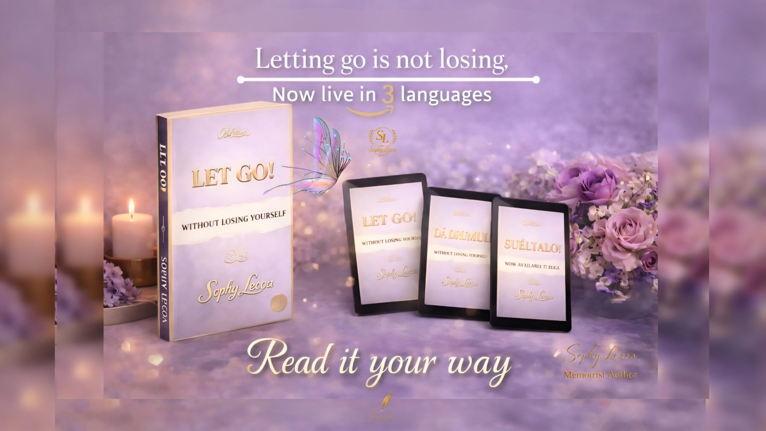 Bloom 1 Let Go Without Losing Yourself by Sophy Le’coa – available in English, Romanian and Spanish, paperback and eBook edition